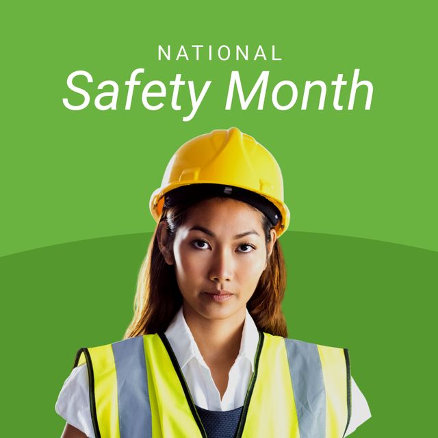 National Safety Month with Confident Female Architect - Download Free Stock Templates Pikwizard.com