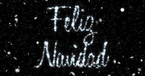 Festive Feliz Navidad Text with Snowflakes