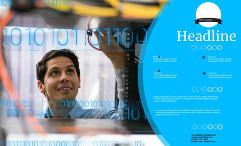 Focused IT Technician Innovating with Binary Code Overlay - Download Free Stock Templates Pikwizard.com