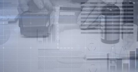 Digital Transaction Analysis with Futuristic Interface Overlay