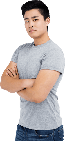 confident young man with arms crossed, transparent background - Download Free Stock Videos Pikwizard.com