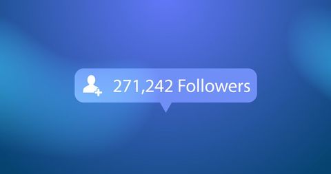 Social Media Follower Count Display on Blue Background - Download Free Stock Images Pikwizard.com