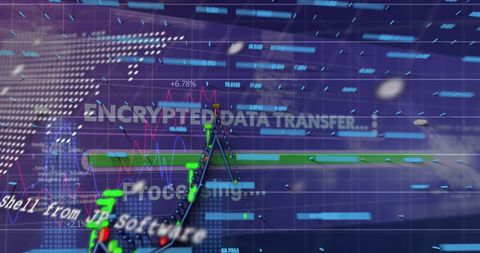 Data Processing Visualization with Global Technology Interface - Download Free Stock Images Pikwizard.com