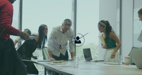 Collaborative Team Meeting with Digital Innovations