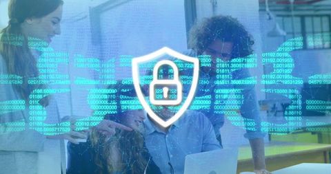 Business Team Discussing Digital Security Strategies