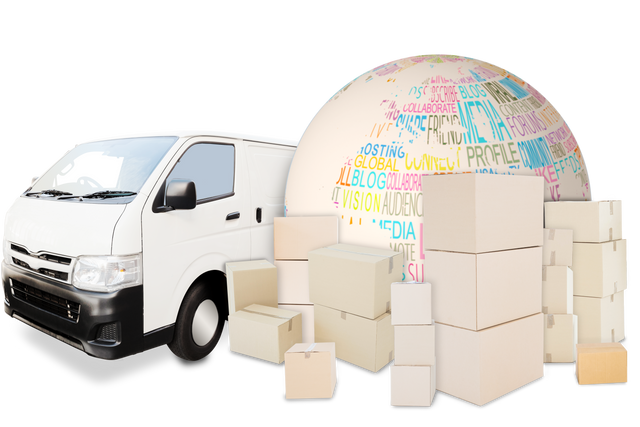 Global Shipping Concept with Boxes, Truck, Globe on Transparent Background - Download Free Stock Videos Pikwizard.com