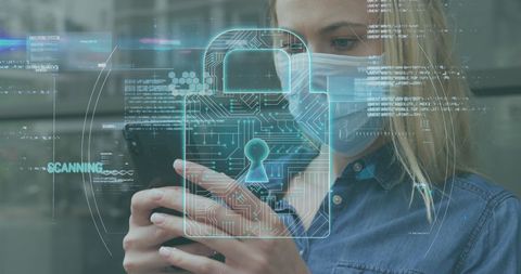 Technological Security Concept: Woman Analyzing Smartphone Data - Download Free Stock Images Pikwizard.com