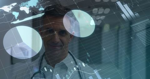 Senior Doctor Engaging with Digital Financial Data Interface - Download Free Stock Images Pikwizard.com