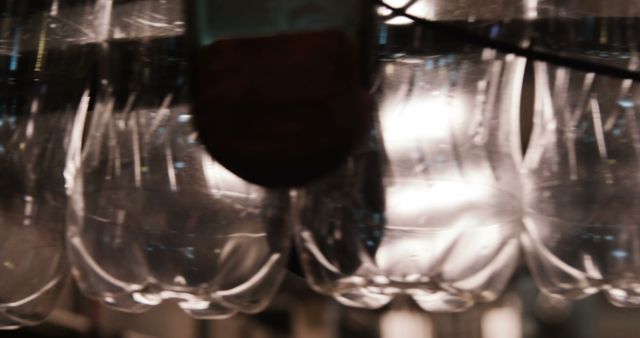 Close-Up View of Water Bottles with Blurred Background - Download Free Stock Images Pikwizard.com