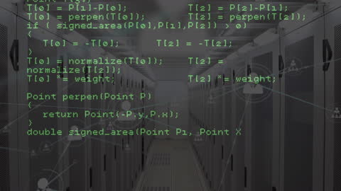 Abstract Digital Data Flow in Server Room