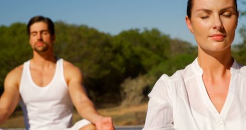 Peaceful Outdoor Meditation with Serene Expressions