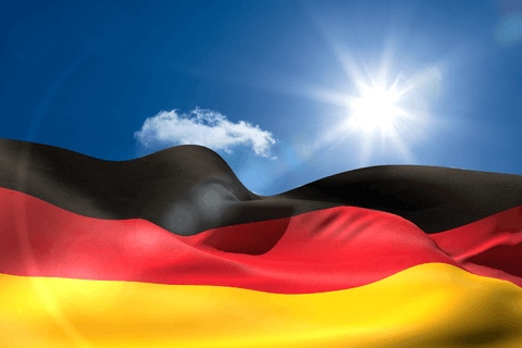 Realistic German Flag Under Bright Sun Background Transparent PNG