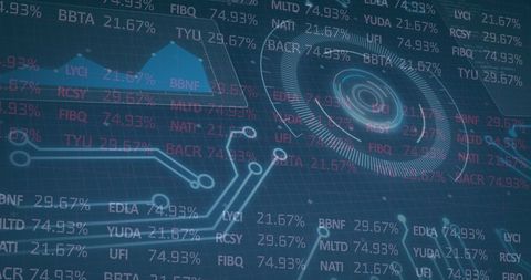 Digital Data Analysis Interface on Stock Market Ticker - Download Free Stock Images Pikwizard.com