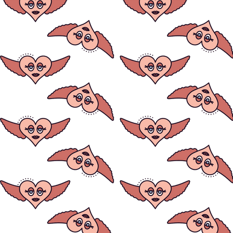 Winged Hearts Pattern with Transparent Background for Love-Themed Design - Download Free Stock Videos Pikwizard.com