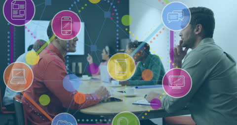 Digital Communication Network Overlays in Business Meeting