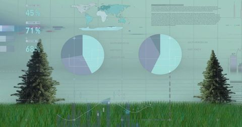 Financial Data Overlaid on Natural Environment