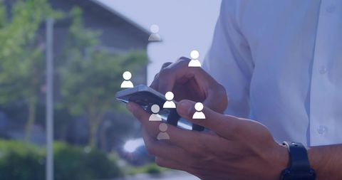 connecting through smartphone technology and social networking - Download Free Stock Images Pikwizard.com
