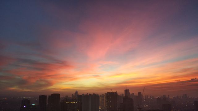 City Skyline with Vibrant Sunset - Download Free Stock Photos Pikwizard.com
