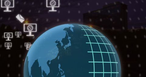 Global Network Connectivity with Digital Technology Elements - Download Free Stock Images Pikwizard.com