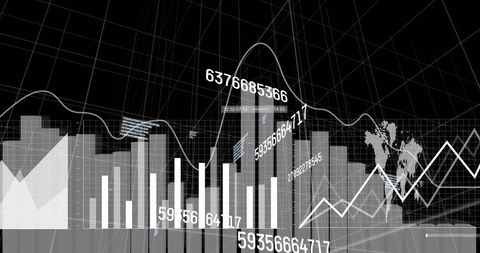 Abstract Display of Financial Graphs and Data Visualization - Download Free Stock Images Pikwizard.com