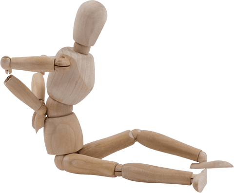 transparent wooden mannequin posing with hands on back - Download Free Stock Videos Pikwizard.com