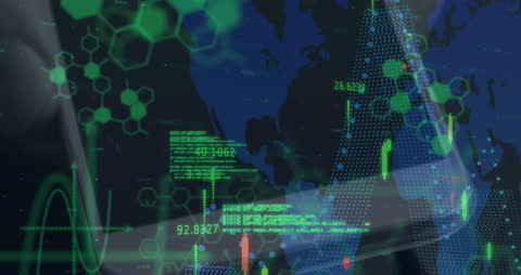Global Network Connections and Digital Code Overlay