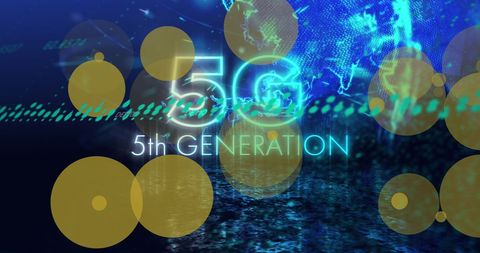 5G Network Technology Graphic with Digital Globe Overlay - Download Free Stock Images Pikwizard.com