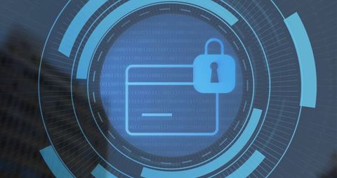 Cybersecurity Access Card Lock on Digital Interface