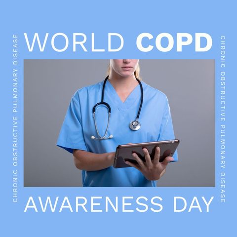 copd awareness day with female doctor holding digital tablet - Download Free Stock Templates Pikwizard.com