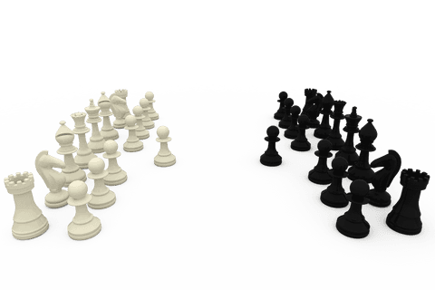 transparent chess set in black and white contrast - Download Free Stock Videos Pikwizard.com