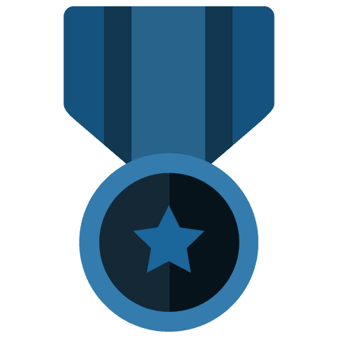 Blue and Black Star Medal on Transparent Background - Download Free Stock Videos Pikwizard.com
