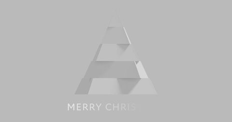 Geometric Christmas Tree with Merry Christmas Message