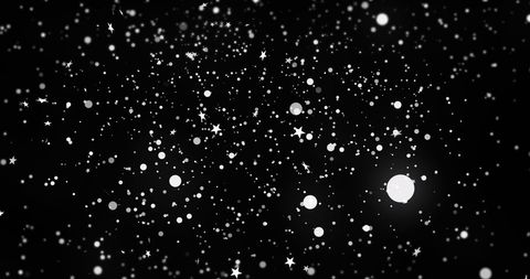 Abstract Cosmic Snowfall on Black Night Sky - Download Free Stock Images Pikwizard.com