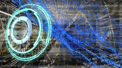 Futuristic Digital Network with Holographic Interface