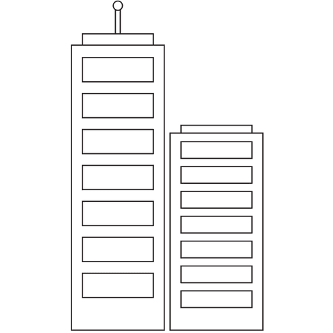 transparent outline elevation of modern skyscrapers - Download Free Stock Videos Pikwizard.com