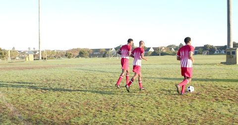 Soccer Practice on Field during Sunny Morning