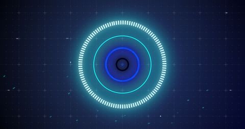 Futuristic Blue Scanning Scope on Digital Grid Interface - Download Free Stock Images Pikwizard.com