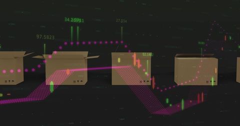 global shipping innovation with digital financial analysis - Download Free Stock Images Pikwizard.com