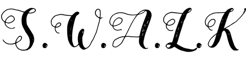 Black swalk letters on transparent background art