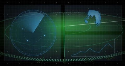 Digital Radar Interface with Global Data Scanning Screen - Download Free Stock Images Pikwizard.com