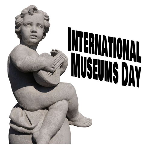 Cherubic sculpture celebrating international museums day