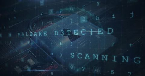 Cybersecurity Threat Detection with Digital Locks and Data - Download Free Stock Images Pikwizard.com