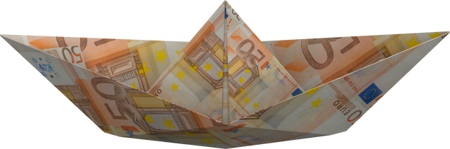 Transparent Paper Boat Made from 50 Euro Banknote Creating European Travel Financial Concept - Download Free Stock Videos Pikwizard.com