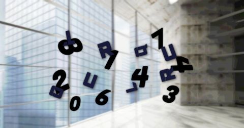 Abstract Melting Numbers in Modern Office Environment - Download Free Stock Images Pikwizard.com