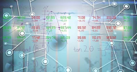 Global Data Connections and Digital Equations - Download Free Stock Images Pikwizard.com