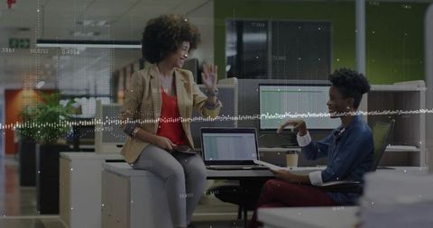 Casual Meeting in Modern Office for Creative Collaboration