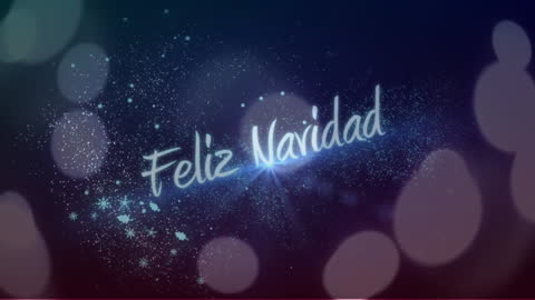 Festive Feliz Navidad Greeting with Sparkling Lights