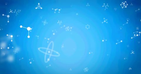 Abstract Molecular Connections on Blue Backdrop - Download Free Stock Images Pikwizard.com
