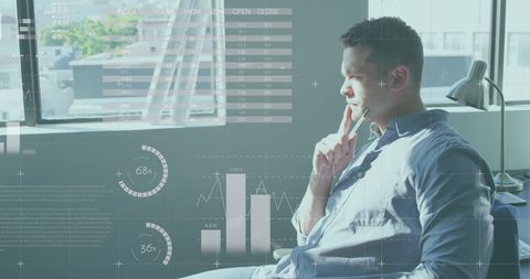 Man with Smartphone Analyzing Digital Data Trends - Download Free Stock Images Pikwizard.com