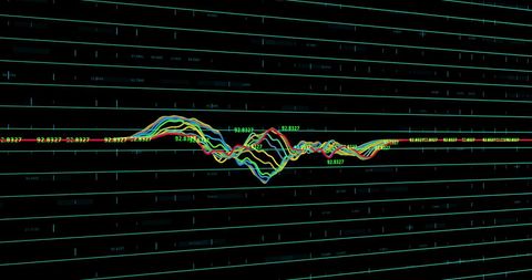 Dynamic Stock Market Chart with Colorful Trend Lines - Download Free Stock Images Pikwizard.com